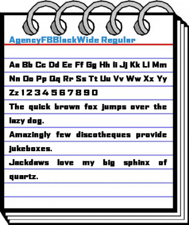 AgencyFBBlackWide Regular Font