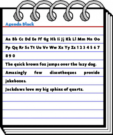 Agenda Black Font