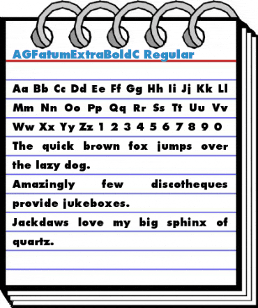 AGFatumExtraBoldC Regular Font