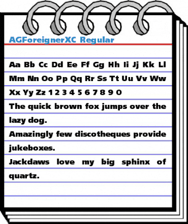 AGForeignerXC Regular Font