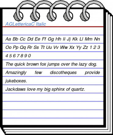 AGLettericaC Italic Font