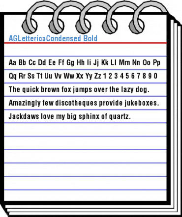 AGLettericaCondensed Bold Font
