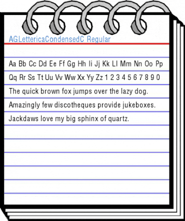 AGLettericaCondensedC Regular Font