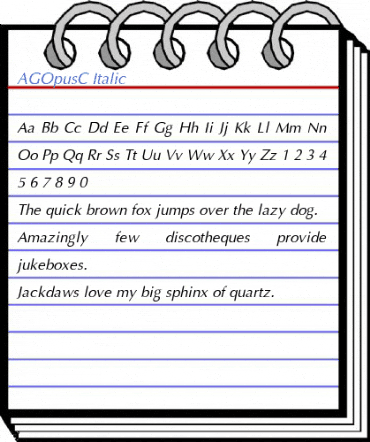 AGOpusC Italic Font