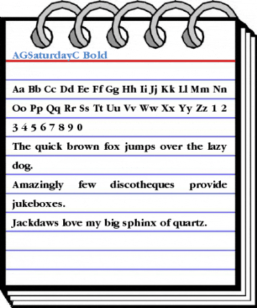 AGSaturdayC Bold Font