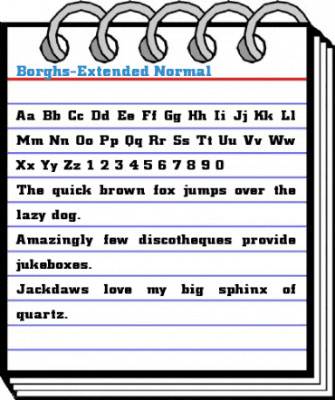 Borghs-Extended Normal Font