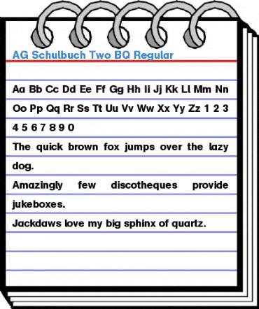 AG Schulbuch Two BQ Regular Font