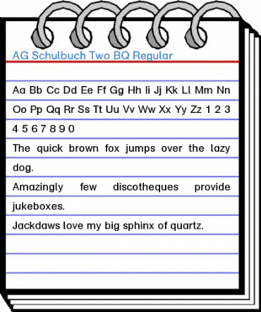 AG Schulbuch Two BQ Regular Font