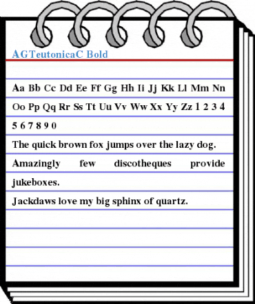 AGTeutonicaC Bold Font