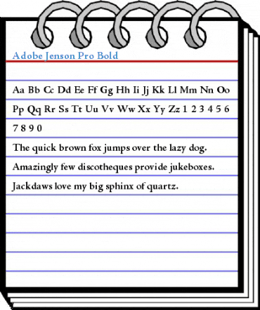 Adobe Jenson Pro Bold Font