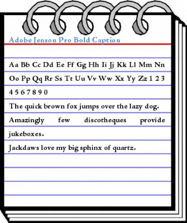 Adobe Jenson Pro Bold Caption Font