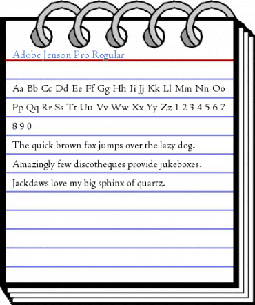 Adobe Jenson Pro Regular Font