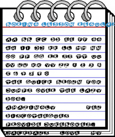 Boring Lesson Regular Font