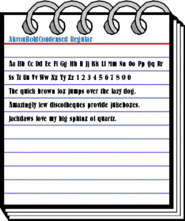 AkronBoldCondensed Regular Font