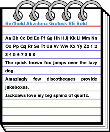Berthold Akzidenz Grotesk BE Bold Font