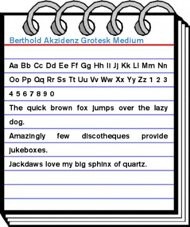 Berthold Akzidenz Grotesk Medium Font
