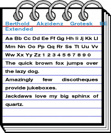 Berthold Akzidenz Grotesk BE Medium Extended Font