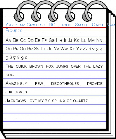Akzidenz-Grotesk BQ Light Small Caps & OldStyle Figures Font