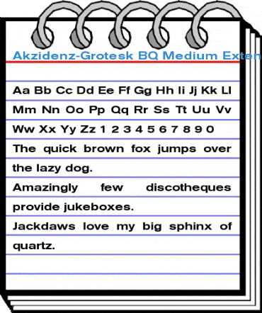 Akzidenz-Grotesk BQ Medium Extended Font