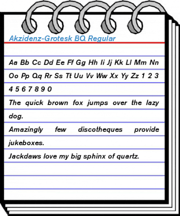 Akzidenz-Grotesk BQ Regular Font