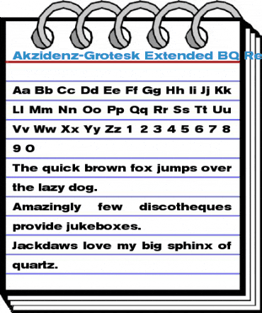 Akzidenz-Grotesk Extended BQ Regular Font