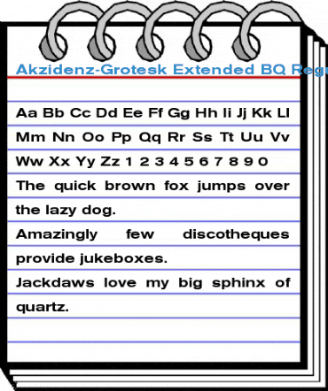 Akzidenz-Grotesk Extended BQ Regular Font