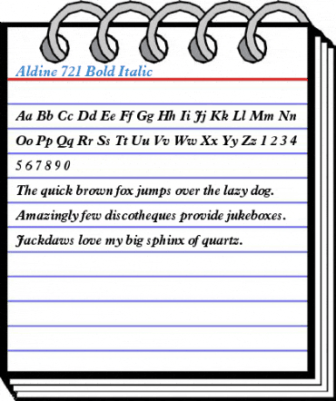 Aldine 721 Bold Italic Font