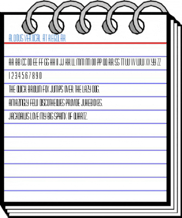 Aldous Vertical AT Regular Font