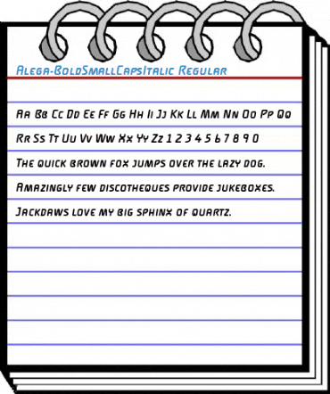 Alega-BoldSmallCapsItalic Regular Font