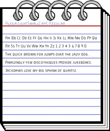 Alega-LightSmallCaps Regular Font