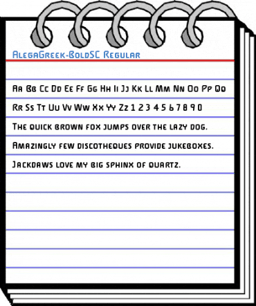 AlegaGreek-BoldSC Regular Font