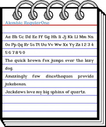 Alembic RegularOne Font