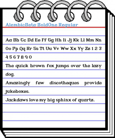 AlembicBeta-BoldOne Regular Font