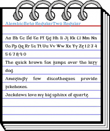 AlembicBeta-RegularTwo Regular Font