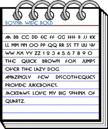 Bosnia Wide Bold Font