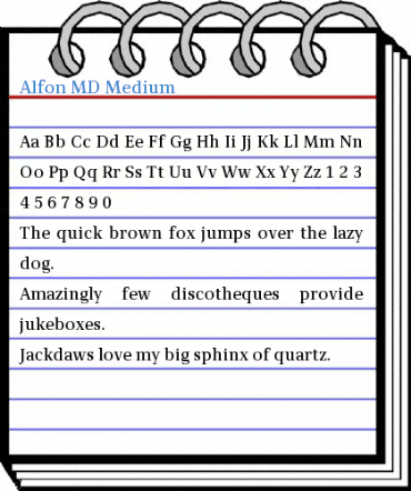 Alfon MD Medium Font