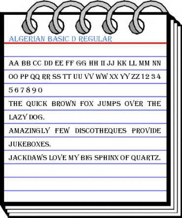 Algerian Basic D Regular Font
