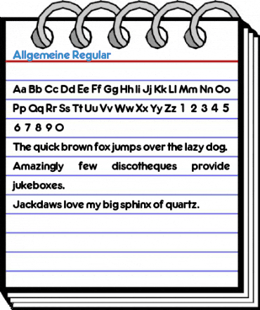 Allgemeine Regular Font