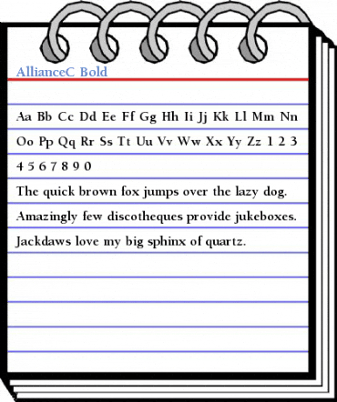 AllianceC Bold Font