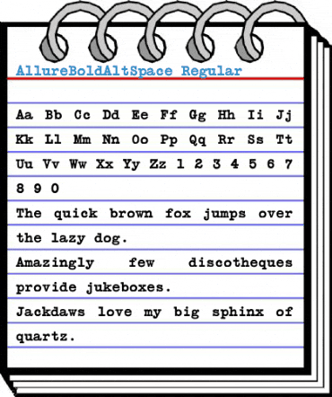 AllureBoldAltSpace Regular Font