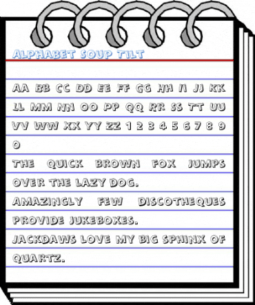 Alphabet Soup Tilt Font