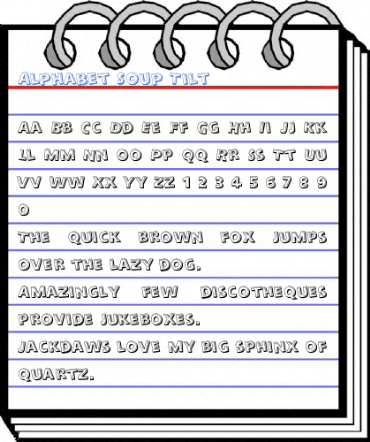 Alphabet Soup Tilt Font