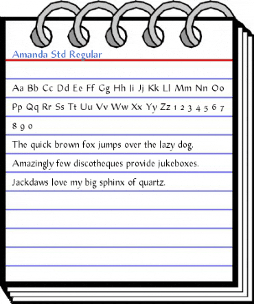 Amanda Std Regular Font
