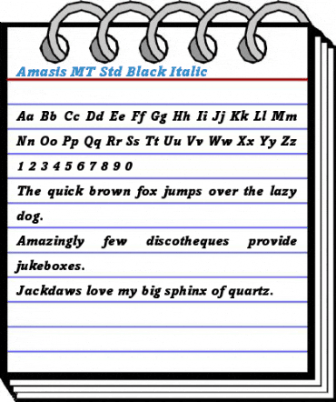 Amasis MT Std Black Italic Font
