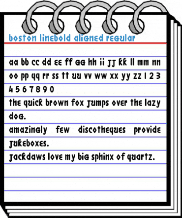 Boston LineBold Aligned Regular Font