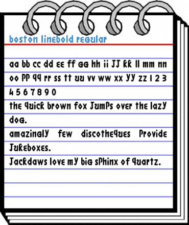 Boston LineBold Regular Font