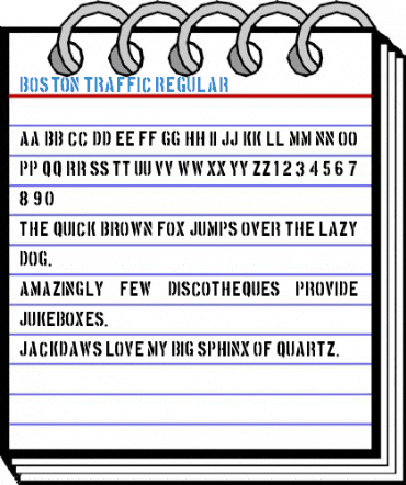 Boston Traffic Regular Font