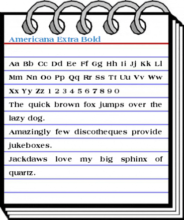 Americana Extra Bold Font