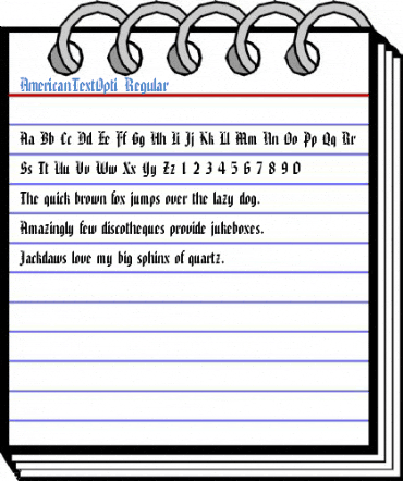 AmericanTextOpti Regular Font