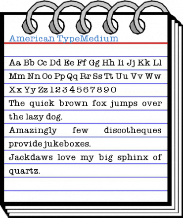 American TypeMedium Font